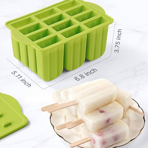 Customized popsicle ice cream food grade silicone molds wholesale popsicle molds for ice cube creamer in stock