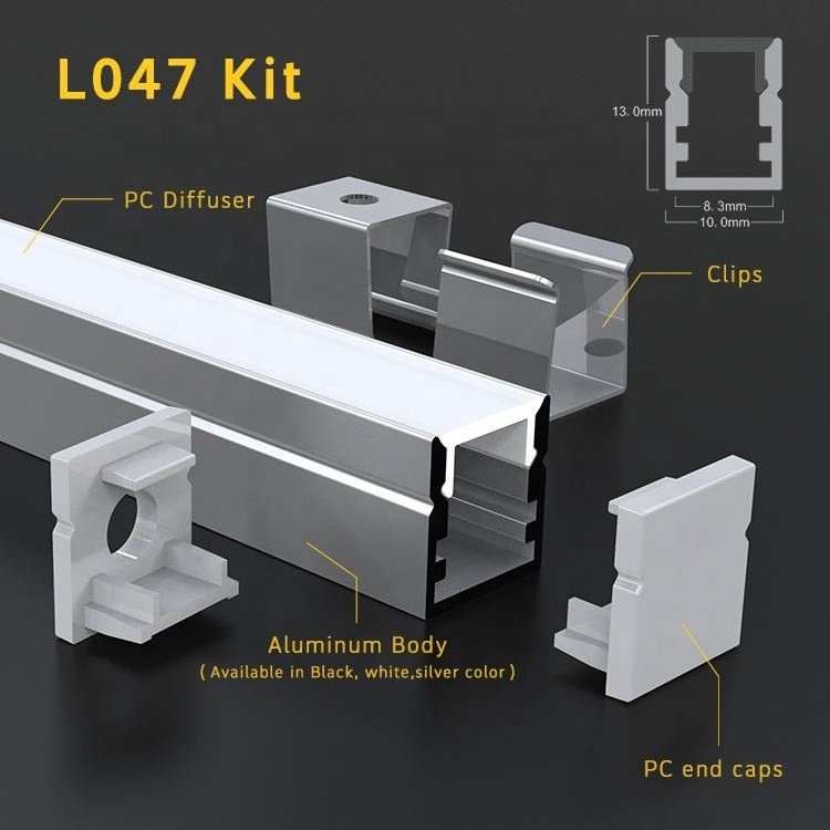 10x13mm U Shape Led Strip Aluminum Channel Perfil Aluminio Led Perfiles De Aluminio Trimless Led Channel