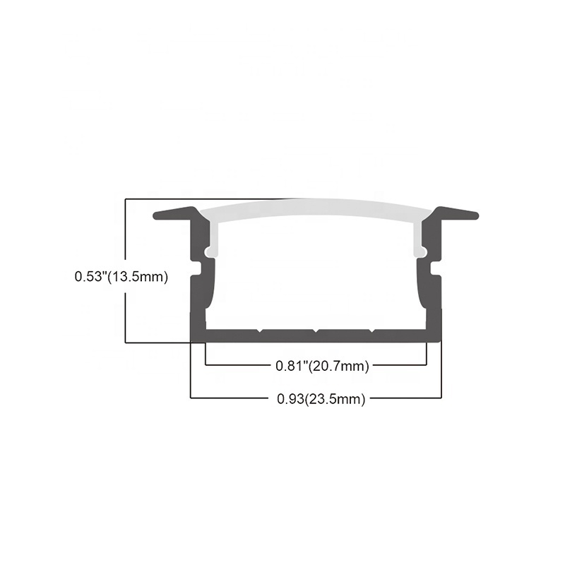 30.5*13.5MM For Ceiling Light 6063 T5 Recessed Extrusion Heat Sink Housing Channel Led Strip Aluminium Profile