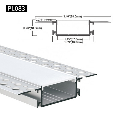 For Ceiling Light Bar Lighting Black Strips Channel Recessed Drywall Plaster Gypsum In Aluminium Led Profile