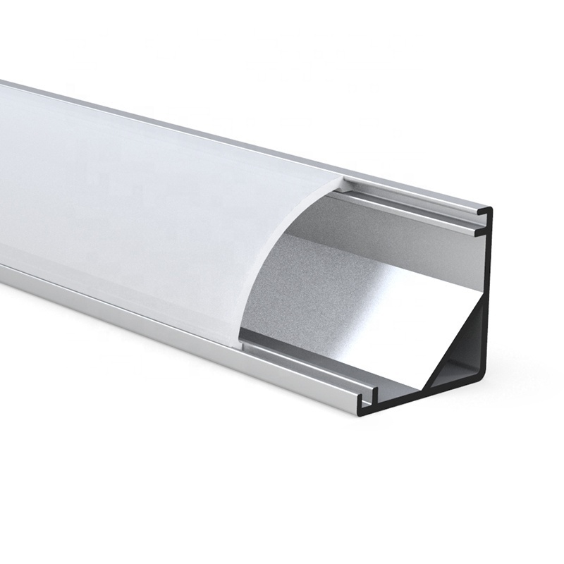 With Pc Cover Channel 90 Degrees Angle Silver Black White Aluminum Strip Extruded Corner Led Profile//