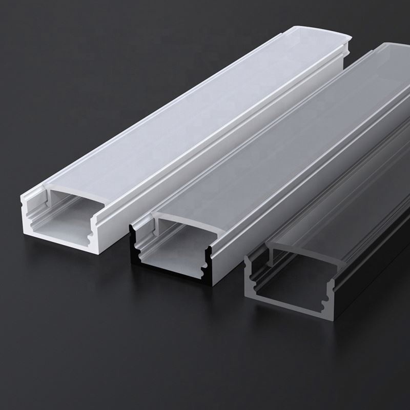 With Pmma Diffuser, 1709Mm Size Super Slim U-Channel Surface Mounted Alu Extrusion Metal Endcaps LED Profiles/