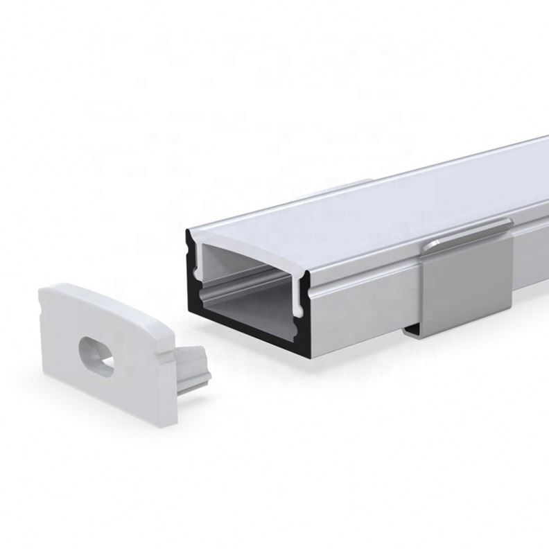 With Pmma Diffuser, 1709Mm Size Super Slim U-Channel Surface Mounted Alu Extrusion Metal Endcaps LED Profiles/