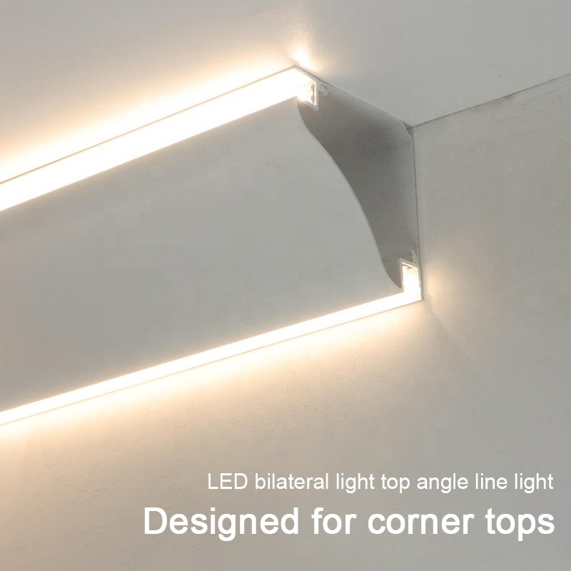 Customized Led Aluminum Luminous Top Corner Lamp Is Used For Wall Corner Free Ceiling