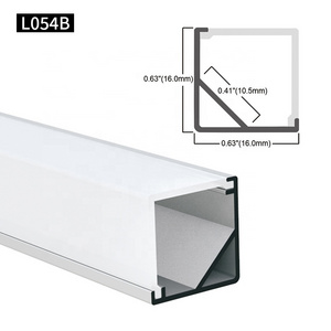 16*16MM Cabinet Light With cob 2835 Flexible led strip 45 Degree Angle Channel Housing Aluminum Alloy Extrusion LED Profile