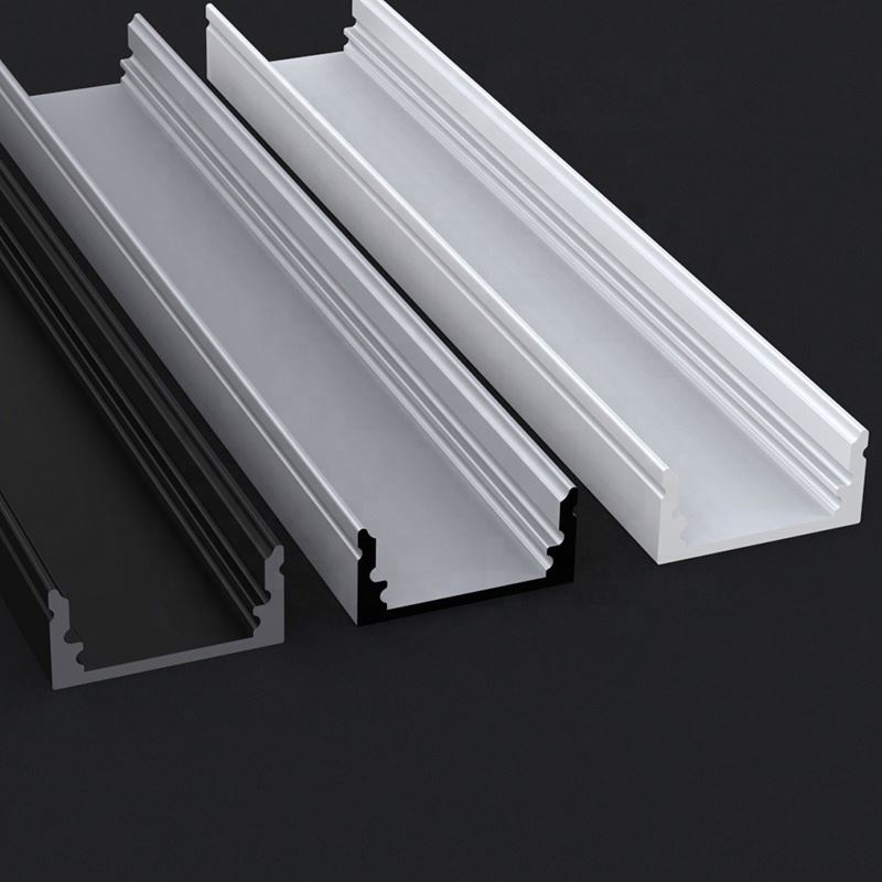 With Pmma Diffuser, 1709Mm Size Super Slim U-Channel Surface Mounted Alu Extrusion Metal Endcaps LED Profiles/