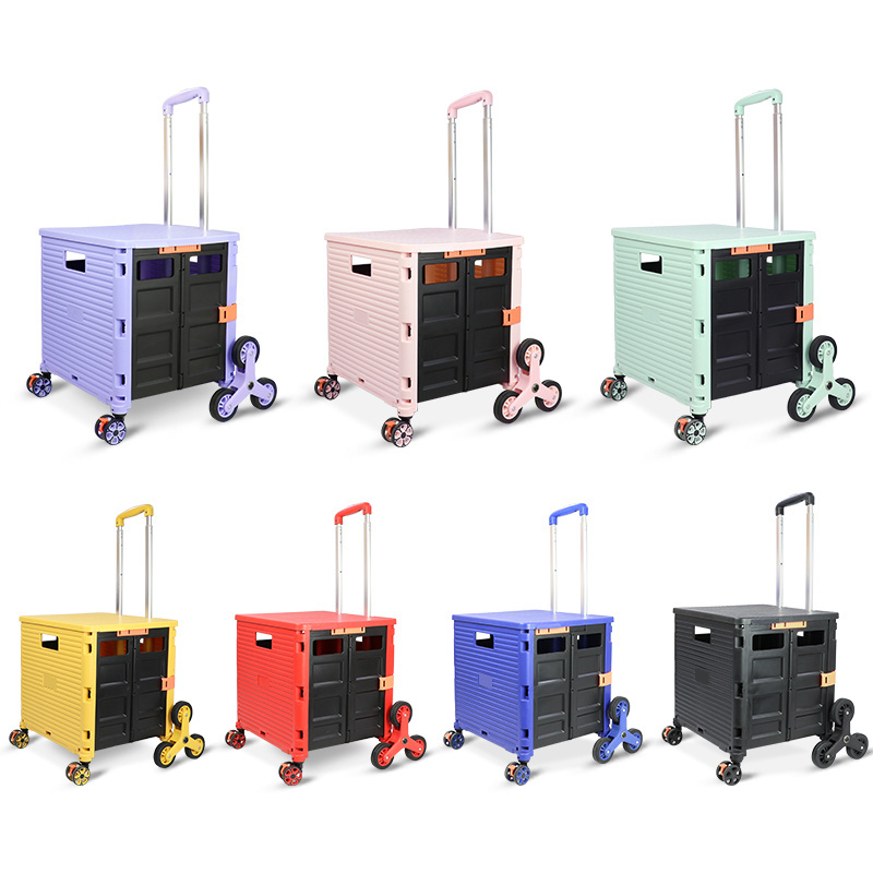 Baoyu Factory Foldable Trolley Smart Box Trolley Hello Kitty Handcarts Heavy Duty Folding Shopping Cart With Wheels