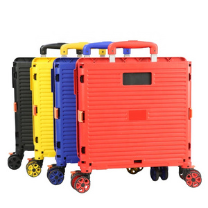 BAOYU Shopping Cart Handle Cover Storage Boxes With Trolley Tyre Trolley Shopping Foldable Cart Hand Trolley