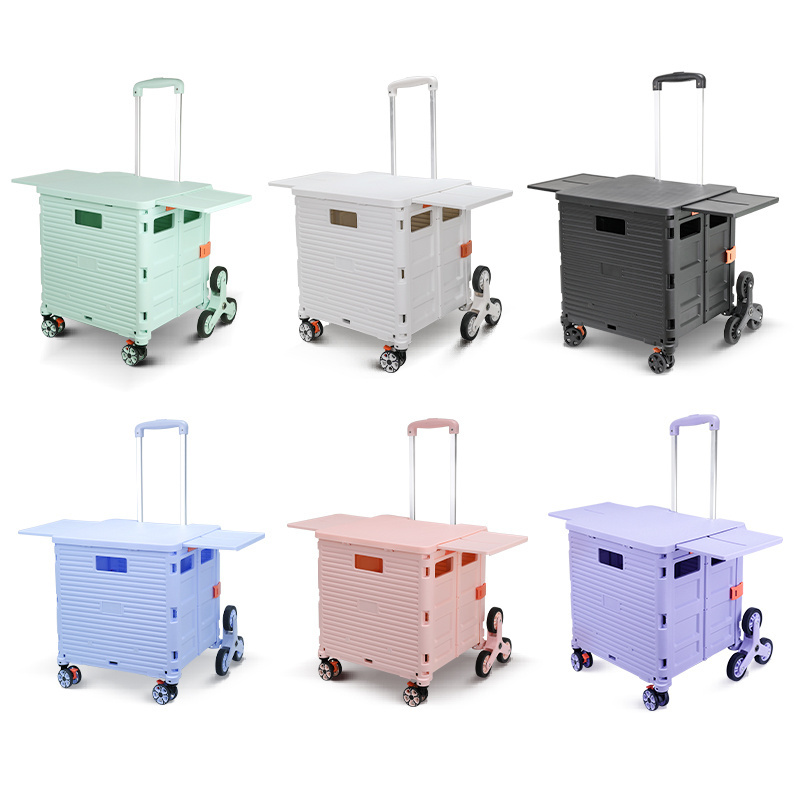 BAOYU 8 Wheel Shopping Trolley GREEN Pink Shopping Trolley Carros DE Supermercado Foldable Trolly Carritos Plegables