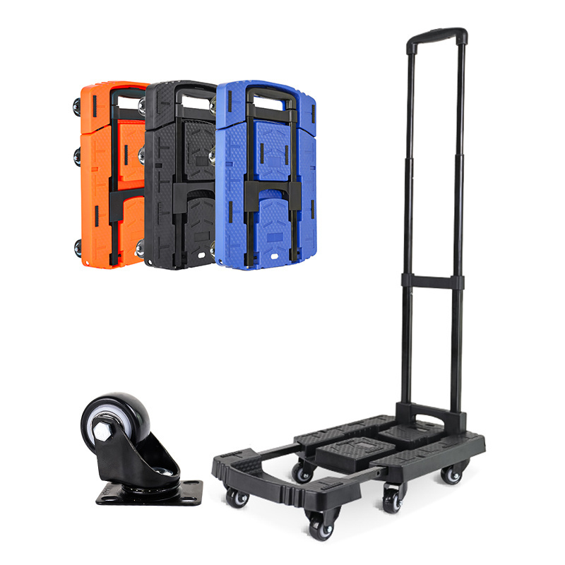 BAOYU 5 Wheels Heavy Duty Folding Dolly Foldable Hand Truck Cart Platform Trolley