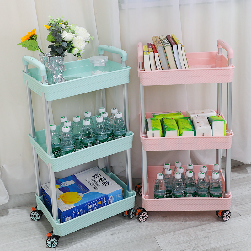 Baoyu Rolling craft  Fruit Storage Cart Trolley Cart Storage Rack Kitchen Drawer Storage Cart