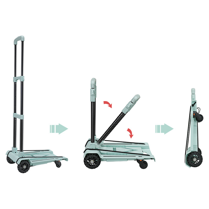 Wholesale Stainless Steel Portable Folding Luggage Hand Truck platform folding trolley