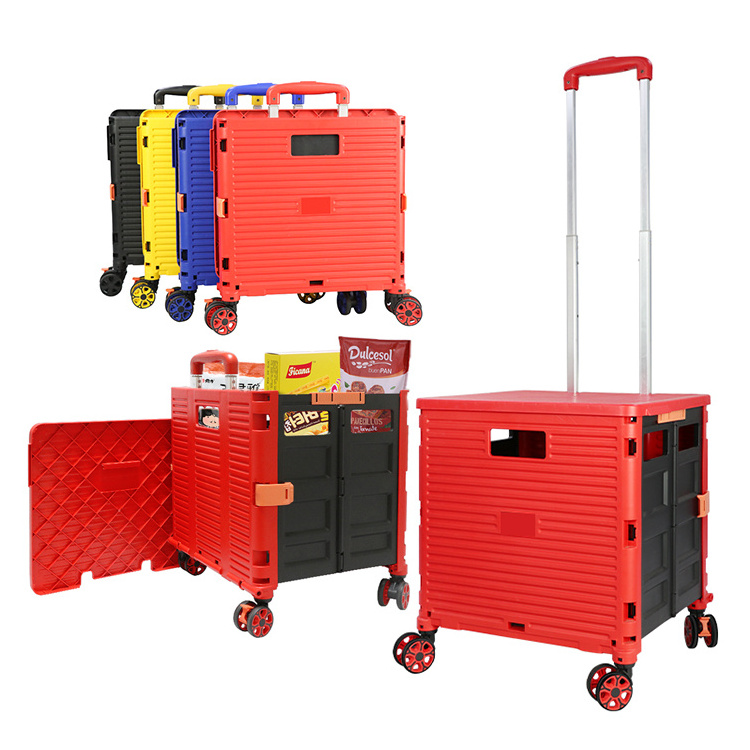 Shopping Cart Handle Cover Storage Boxes Trolley Tyre Trolley Shopping Foldable Cart Hand Trolley