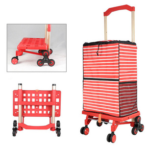 BAOYU Luggage Cart Folding Supermarket Shop Trolley Bag Cart Foldable Shopping Trolley Cart