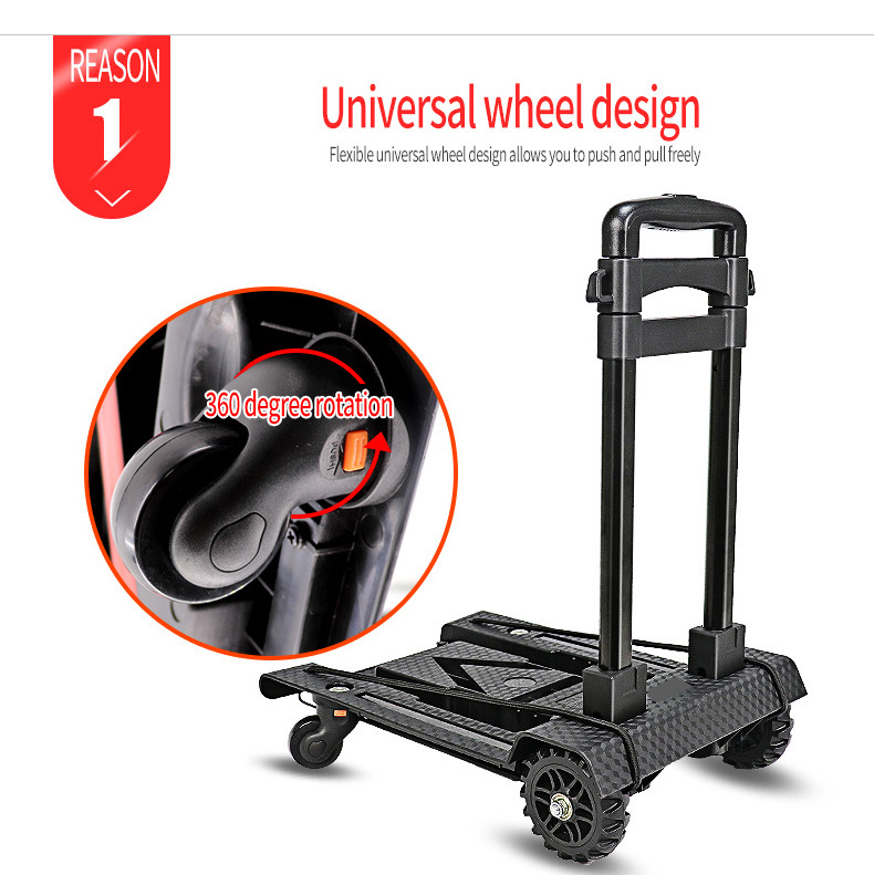 Baoyu 4 Wheel Grocery Shopping Bag Folding Shopping Pull Cart Trolley Bag With Wheels Hand Trolley Wheel Cart