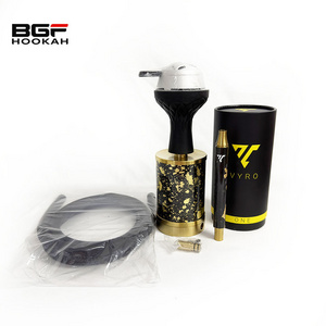 High Quality Carbon Forged Gold Vyro Ones Shisha Travel Hookah Cup Portable Narguil Smoking Set Hookah