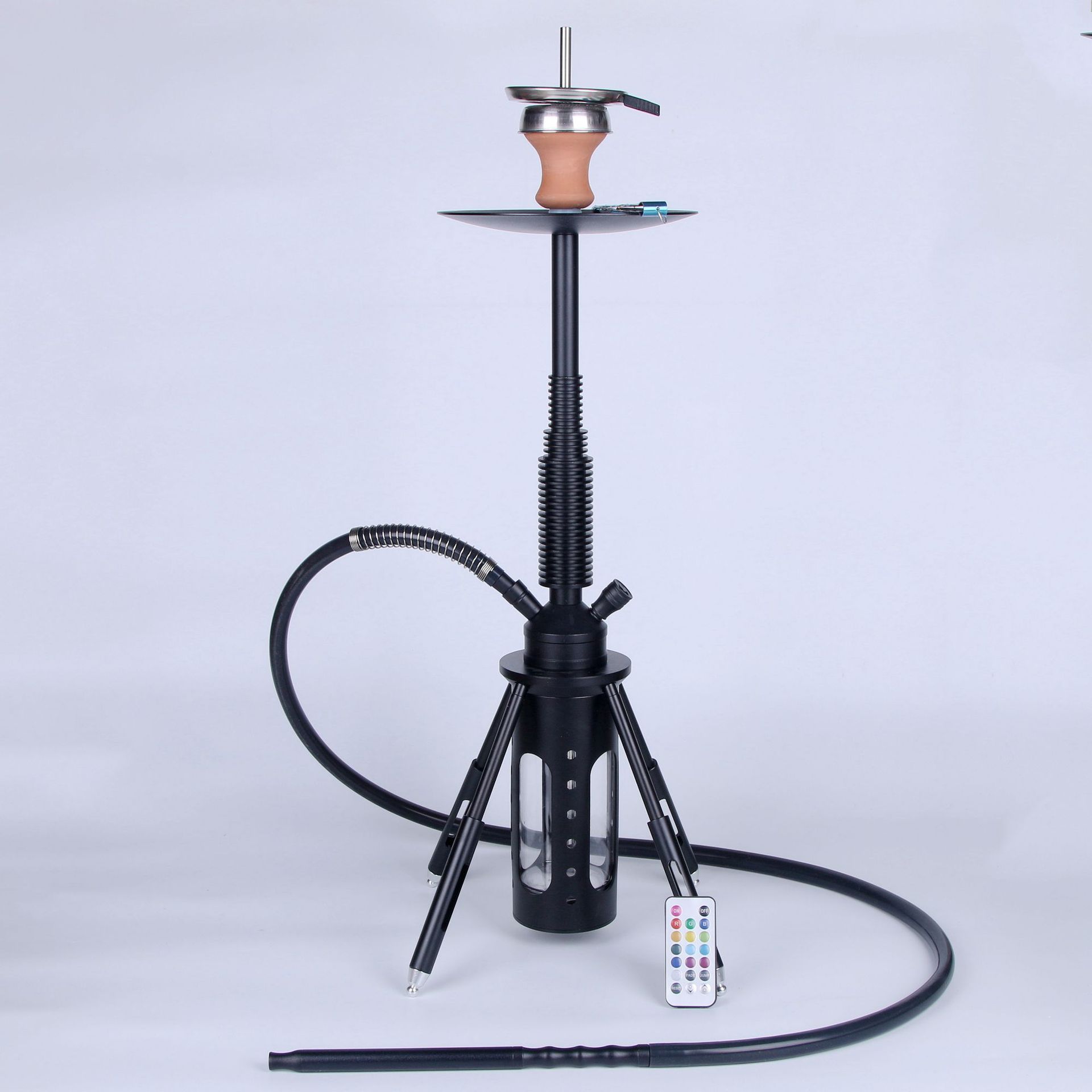 2021 China Wholesale colorful glass hookah set with everything 2 hose for luxor hookah lounge