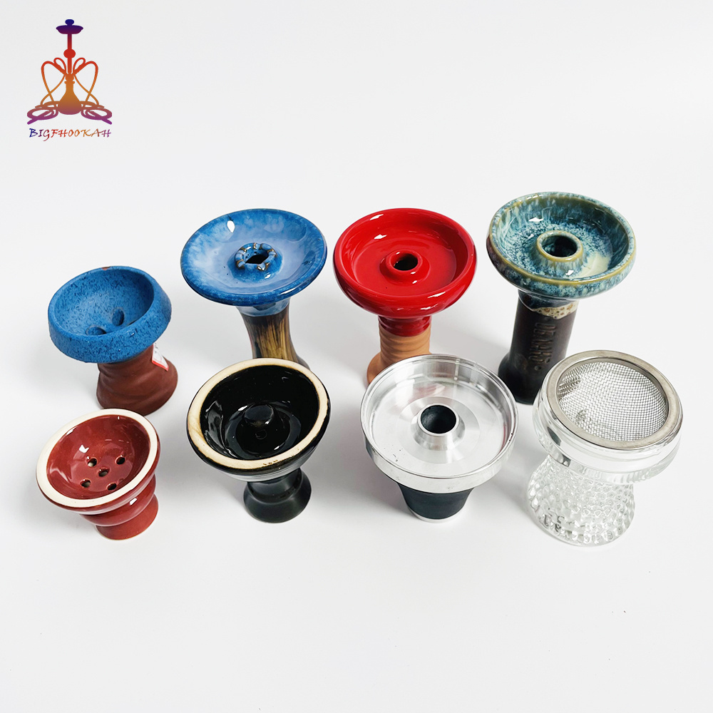 2021 Manufacturer Green Red Brand Clay Ceramic Shisha Holder for hookah