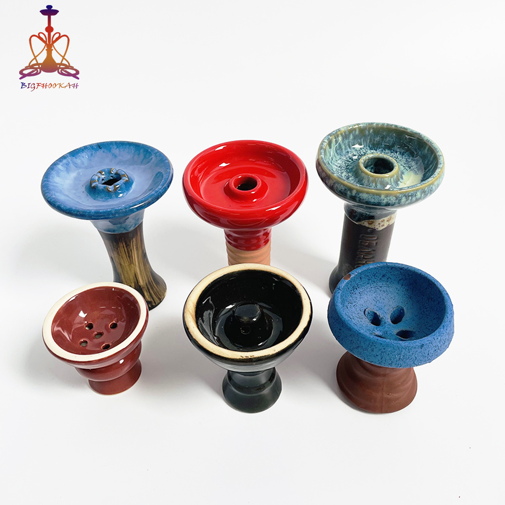 2021 Manufacturer Green Red Brand Clay Ceramic Shisha Holder for hookah