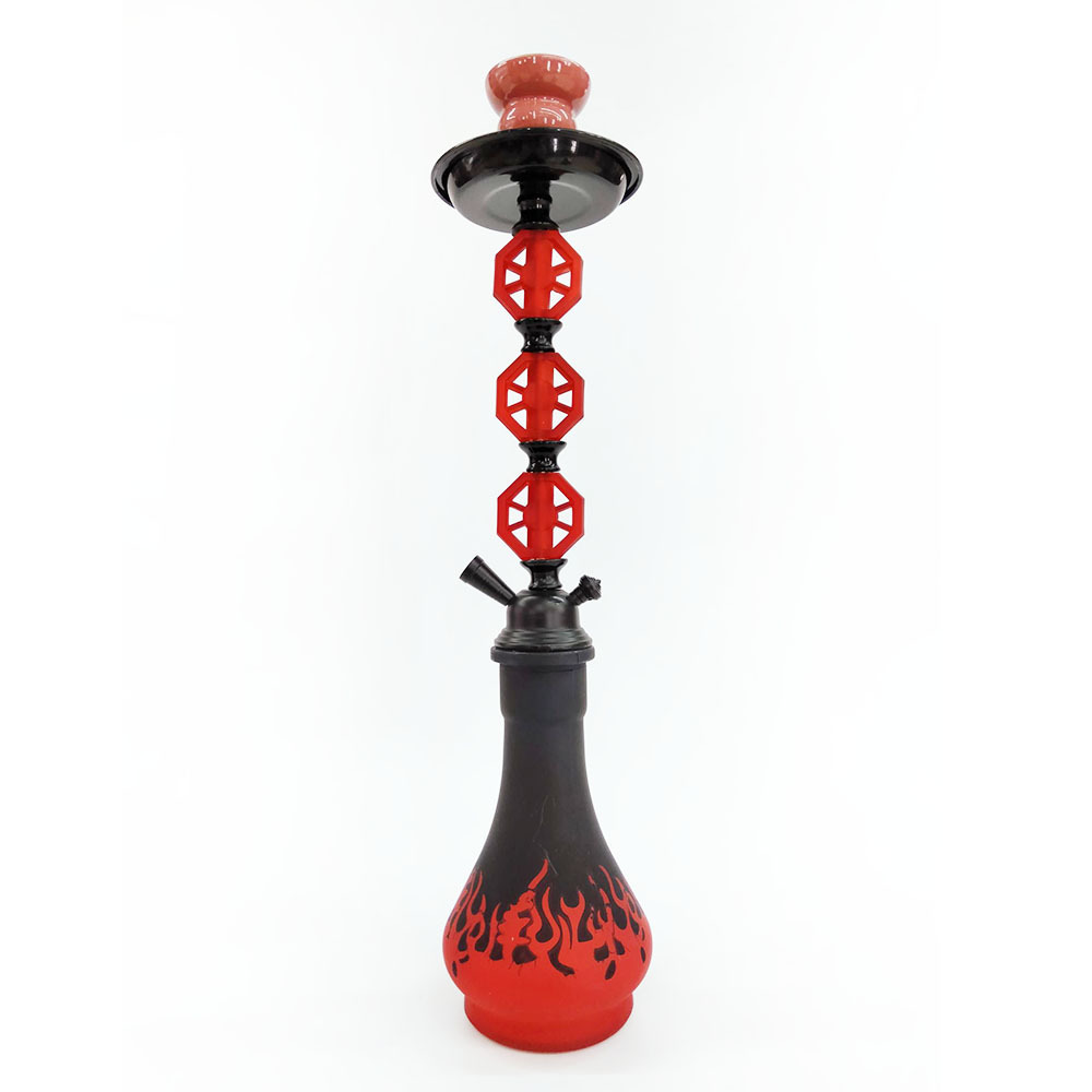 Hot Sale Three Small Windmill Design Iron One Hose Shisha Medium-sized Hookah With Black Vase