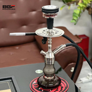 Top Sale High Quality Silver 40CM Amy Deluxe Narguile Shisha Smoking Set Stainless Steel Hookah