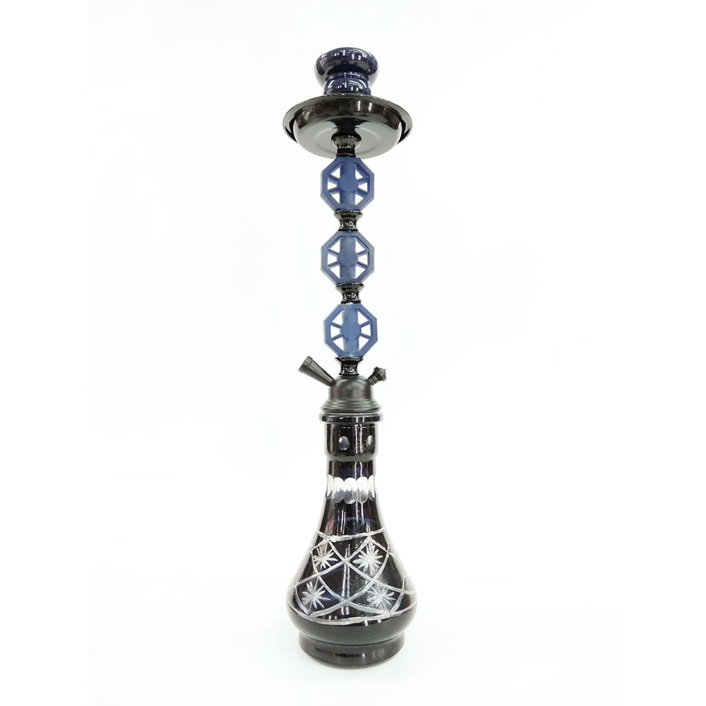 Hot Sale Three Small Windmill Design Iron One Hose Shisha Medium-sized Hookah With Black Vase