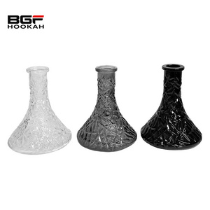 Wholesale Factory Good Quality Hookah Base Bottle Crystal Glass Narguile Shisha Vase Hookah Accessories