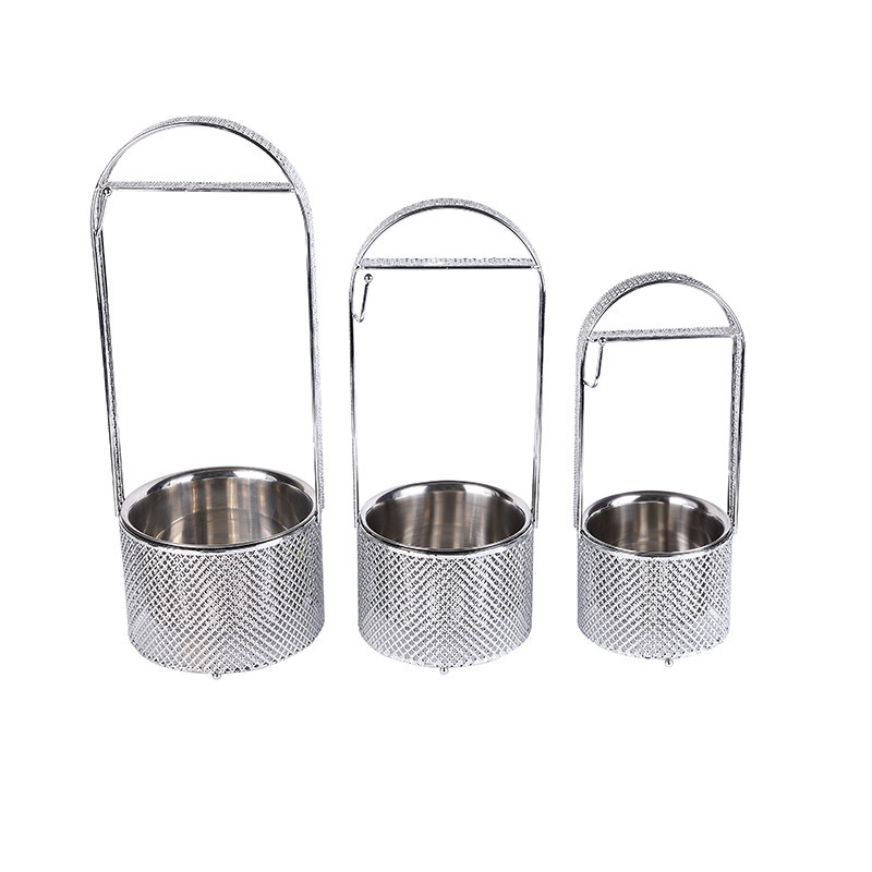 Wholesale 3 set Sliver Plated Stainless Steel Shisha Hookah Charcoal Holder with Bowl