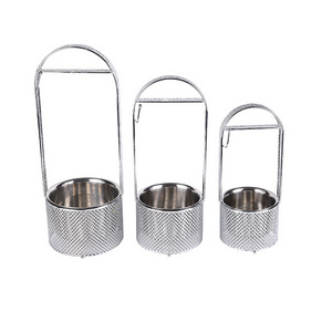 Wholesale 3 set Sliver Plated Stainless Steel Shisha Hookah Charcoal Holder with Bowl