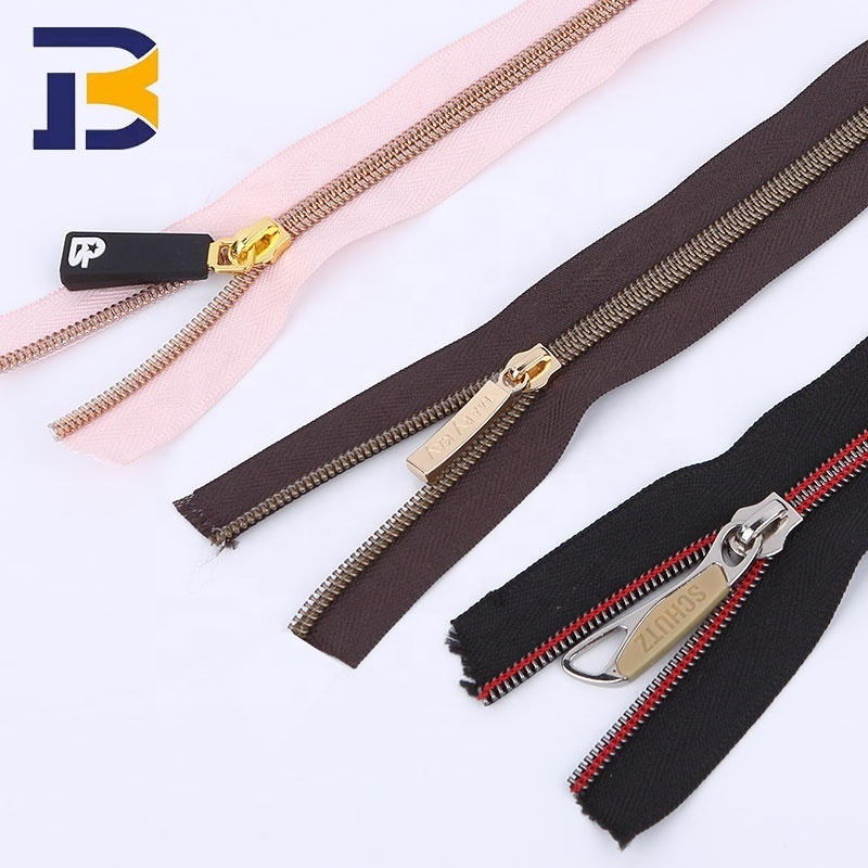 Different Size Heavy Duty Nylon Zipper Manufacture Tailoring Materials Stone Big Teeth Silver Rose Gold Zipper By The Yard