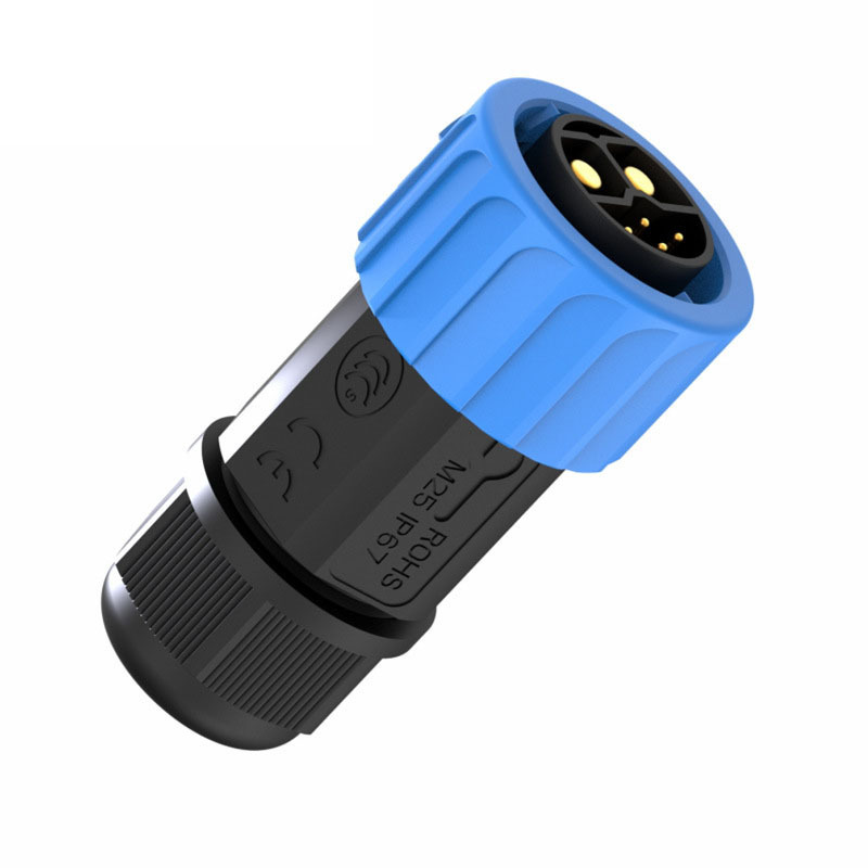 OEM/ODM IP67 M23 waterproof panel connector 2 Pin lithium battery plug 50A high power for electric scooter