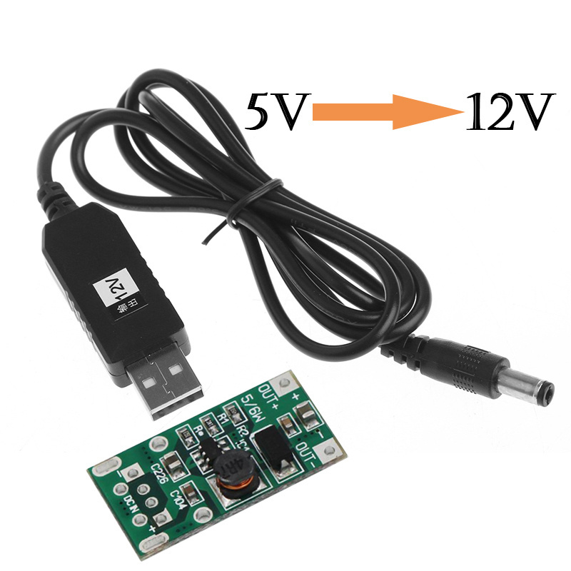 Custom DC Power Charger Converter Adapter Cable 5.5X2.1mm Voltage Step Up Power Charging 9V 5V To 12V USB 2.0 DC FTDI date Cable