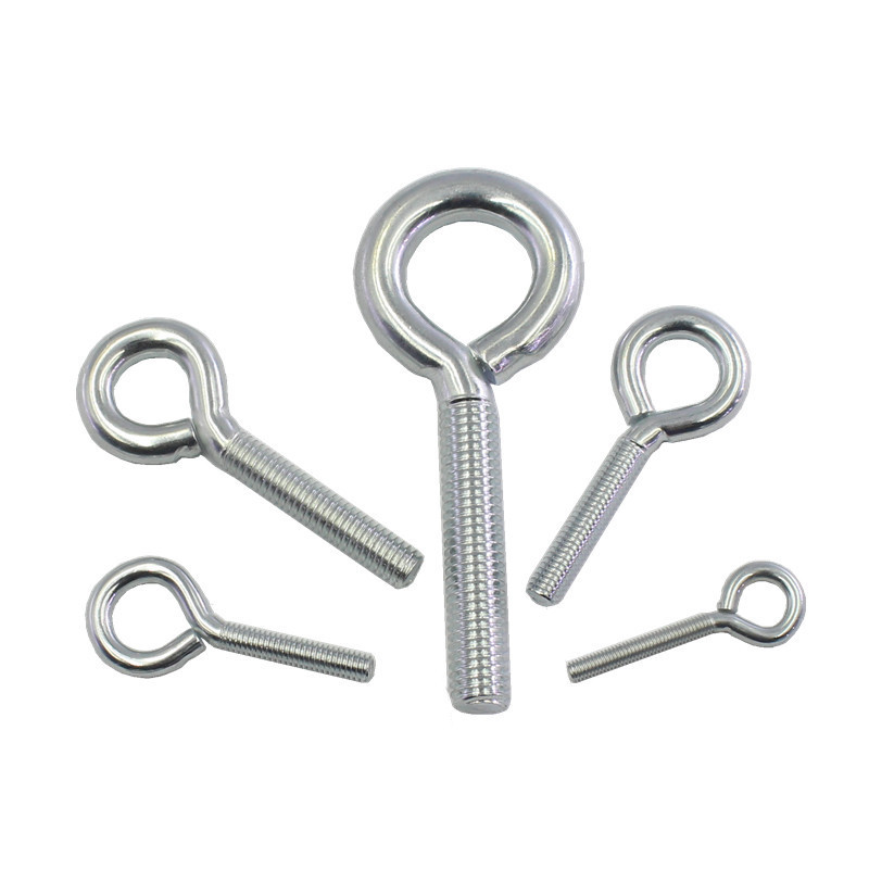 BO GONG M3 M4 M5 M6 M8 M10 Zinc Plated Carbon Steel Sheep Eye Screw Closed Hook With Ring Screw Lifting Ring Sheep Horn Eye Bolt