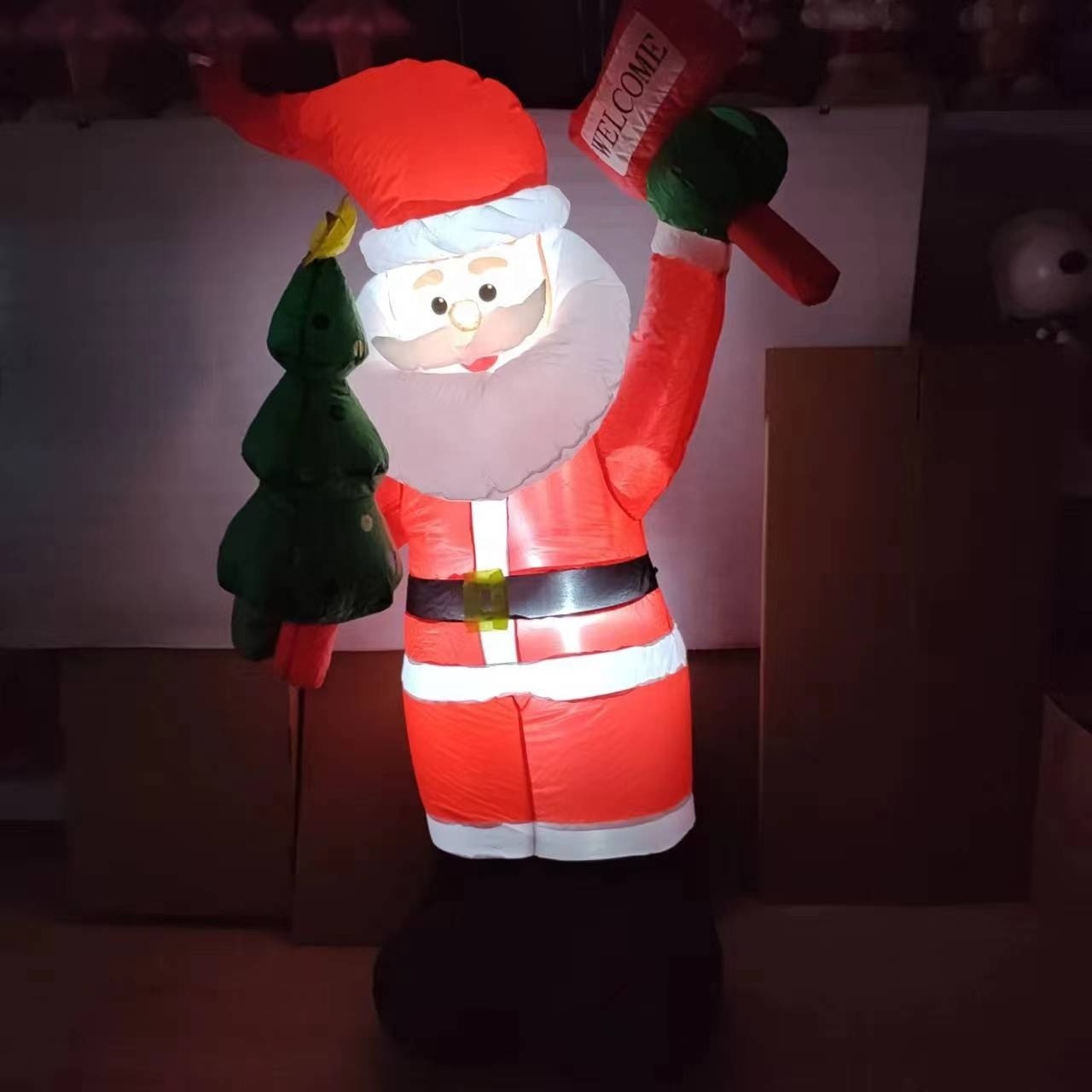 6FT Inflatable Christmas Decorations Santa Claus for Holiday Outdoor and Indoor Yard-Led Light Giant and Tall Blow up Santa