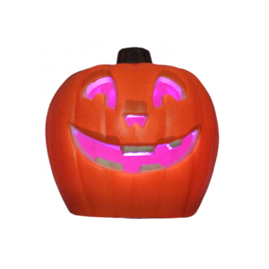 Indoor Giant Large Halloween Light up with Music Home Decor Carving Plastic Pumpkin Halloween LED Light Decorations for Holiday