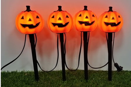 Ghost Lawn Stake Halloween Decorations Lights  Horror Lamp Outdoor Props Ornaments Electric Party Atmosphere Lights