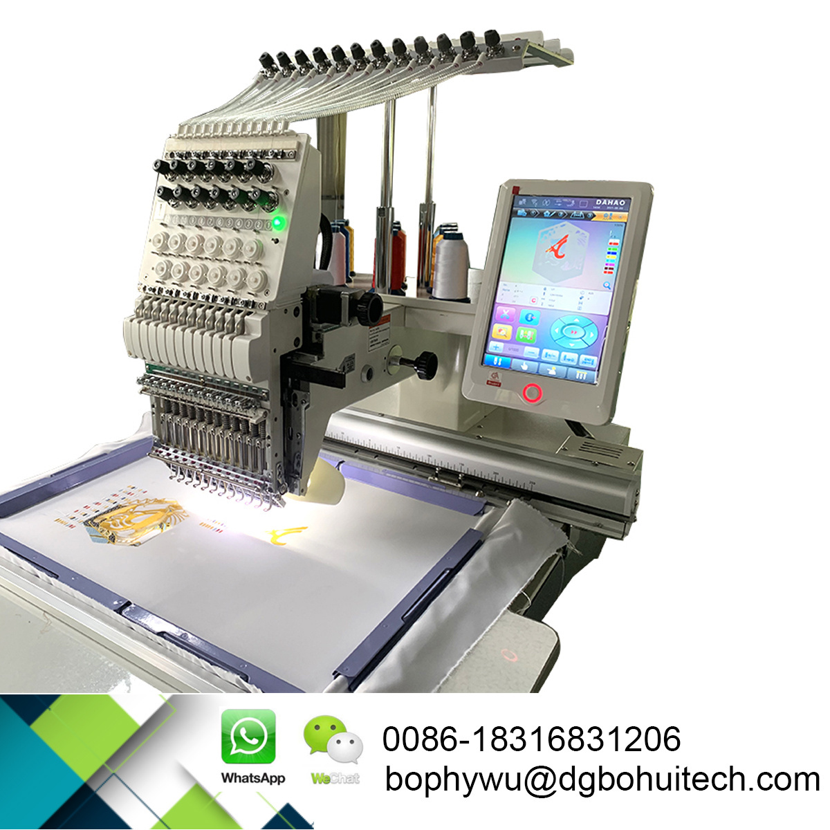 large working size1200x800mm  single head embroidery machine for sales multifunction embroidery machines