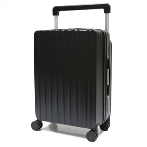 20" 24" High Quality Wide Trolley USB Charge Carry on PC Suitcase Wholesale Luggage Sets Business Travel Luggage With Cup Holder