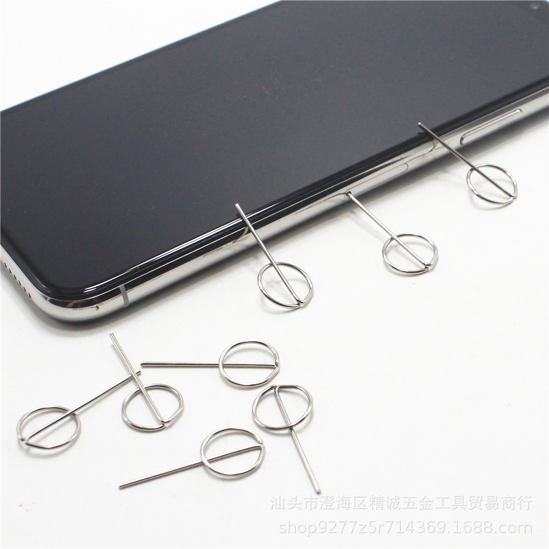 Custom Sim Card Pin Key Needle Silver Nickel Plated Sim Card Ejector Pin Sims Card For Phone