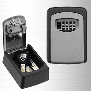 Custom Key Box Weatherproof 4 Digit Combination Key Storage Lock Box Indoor Outdoor Password Lock Hidden Keys Storage Box