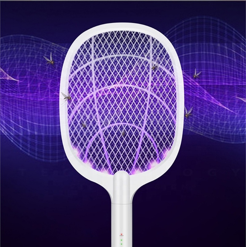 Electric Fly Mosquito Racket Bug Zapper Racket Insects Killer Rechargeable Mosquito Swatter Kill Fly Bug for Home