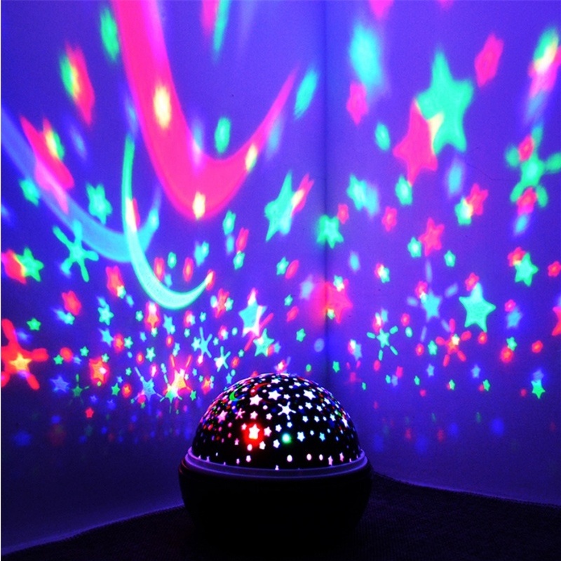 Rotating Night Light Projector Spin Starry Sky Star Master Children Kids Baby Sleep Romantic Led USB Lamp Projection