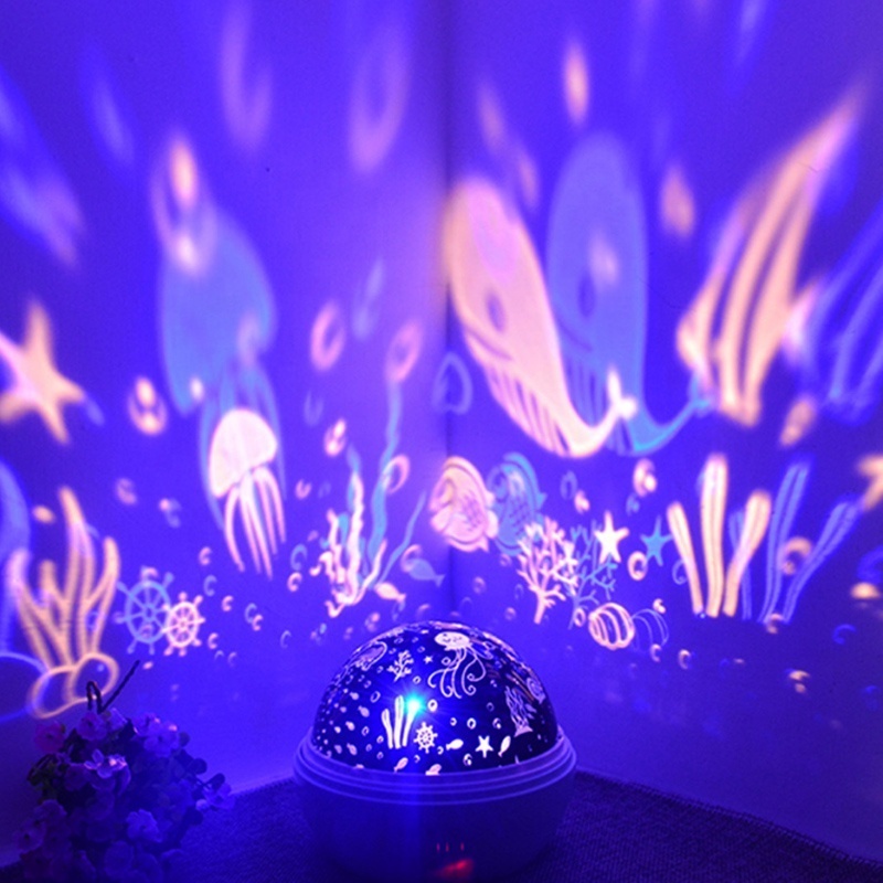 Rotating Night Light Projector Spin Starry Sky Star Master Children Kids Baby Sleep Romantic Led USB Lamp Projection