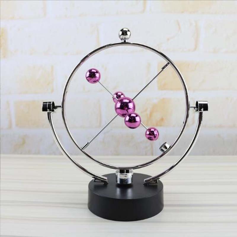 Electronic Perpetual Motion Swing Balance Balls Office Desk Ornament Educational Physics Mechanics Science Toy