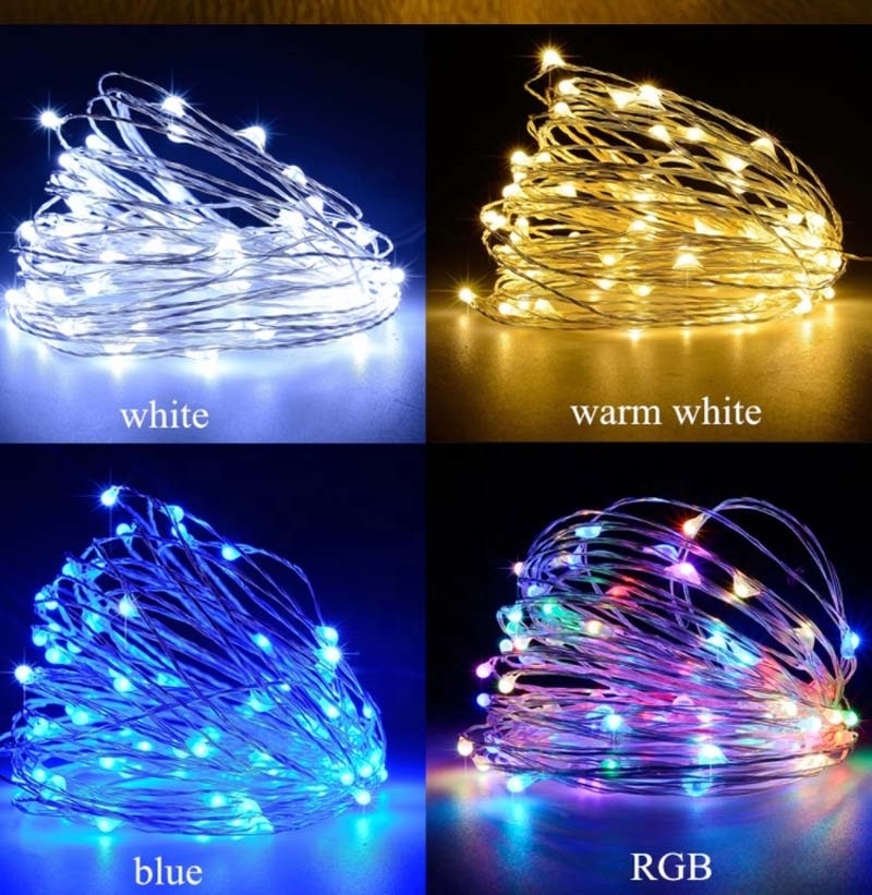 Battery Operated Fairy Lights LED String Garland Lamp Remote Control 10M 20M for Outdoor Christmas Festival Wedding