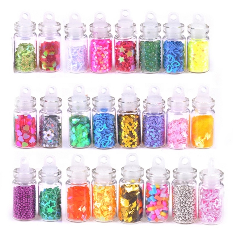 48Pcs/Set Sequins Glitter Slices Filler Fluffy Clear Slime Box Toys Nails Art DIY Charms Slime Supplies Kit Lizun Decoration