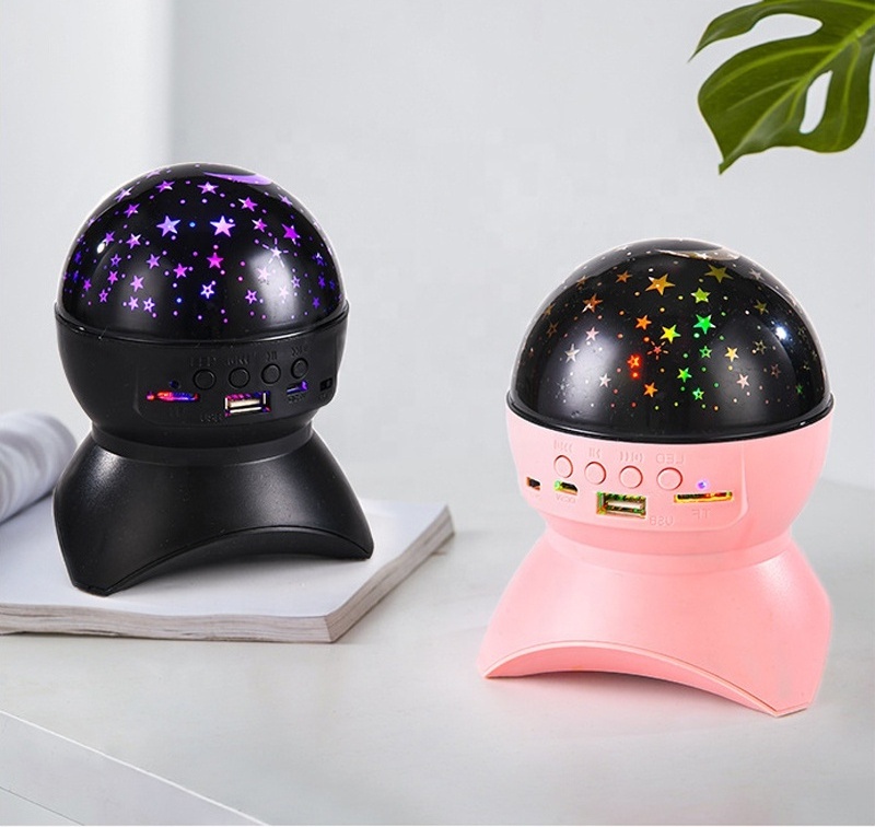 LED Star Projection Light Wireless BT Speaker Kids Bedroom Night Light Music Disco Ball DJ Speaker Party Stage Christmas