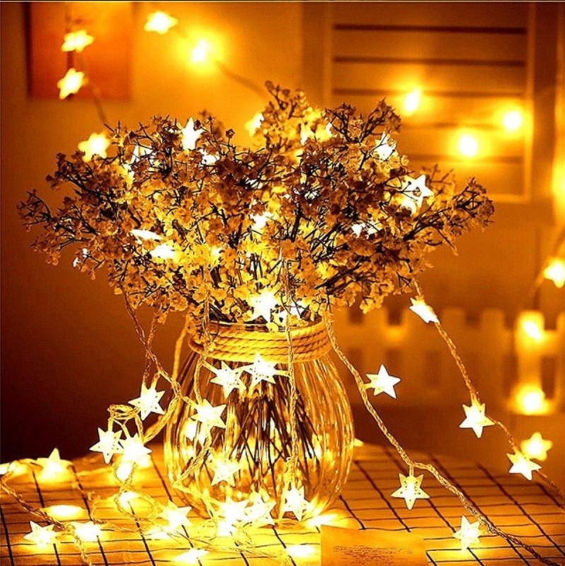 2/3M String LED Lights /Fairy Light Battery Operated Waterproof Star Copper Wire Lamp Indoor Outdoor Christmas Wedding