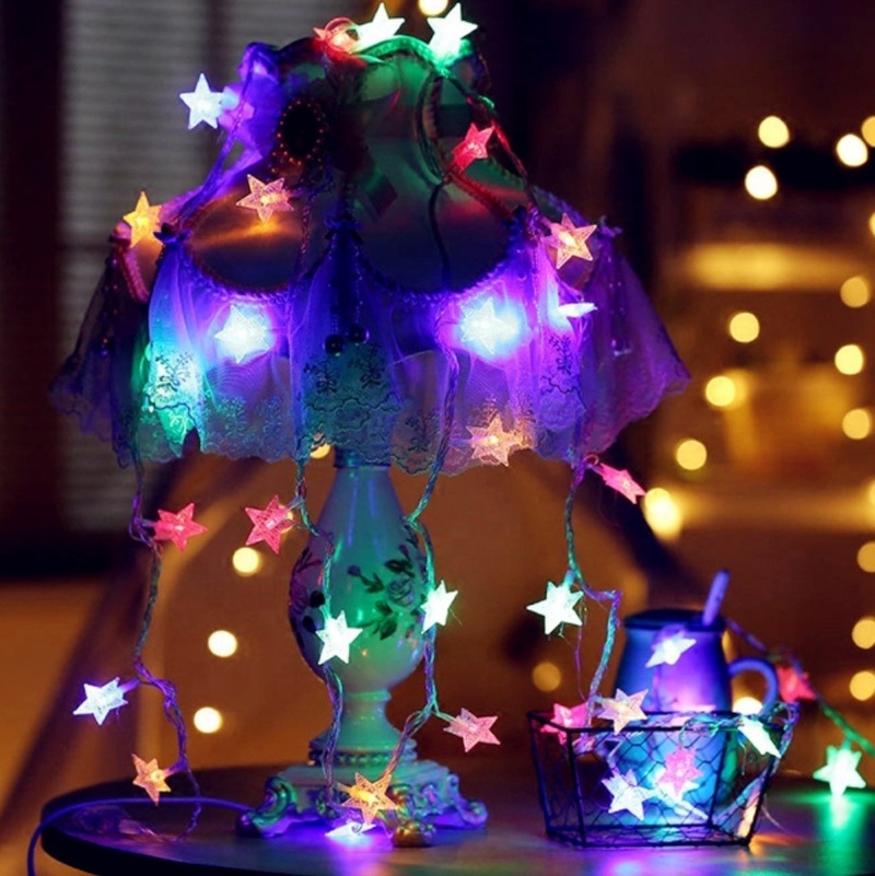 2/3M String LED Lights /Fairy Light Battery Operated Waterproof Star Copper Wire Lamp Indoor Outdoor Christmas Wedding