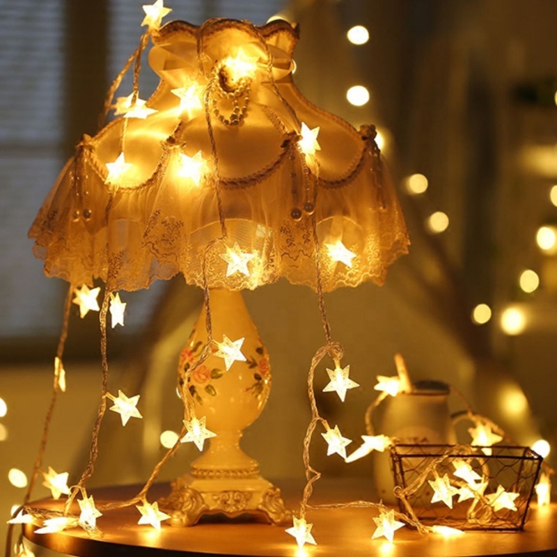 2M 3M 4M 5M 20M Battery operated 10M AC110-220V plug in String Fairy novelty lights LED star Flower Christmas Home Garland Decor